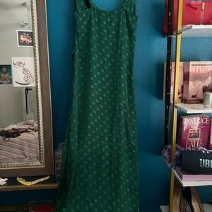 Nasty Gal Green Maxi Sundress for Wedding Guest